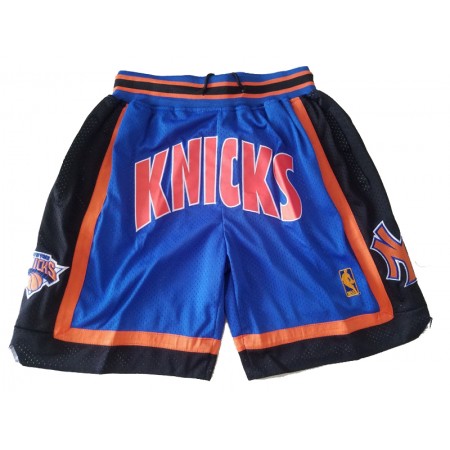 NBA New York Knicks Uomo Pantaloncini Tascabili Blu Swingman